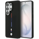 Pouzdro BMW M Silicone Tricolor Line MagSafe na Samsung Galaxy S26 Ultra - černé