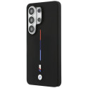Pouzdro BMW M Silicone Tricolor Line MagSafe na Samsung Galaxy S26 Ultra - černé