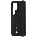 Pouzdro BMW M Silicone Tricolor Line MagSafe na Samsung Galaxy S26 Ultra - černé