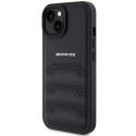 Kryt AMG Leather Debossed Lines iPhone 15 Plus – černá