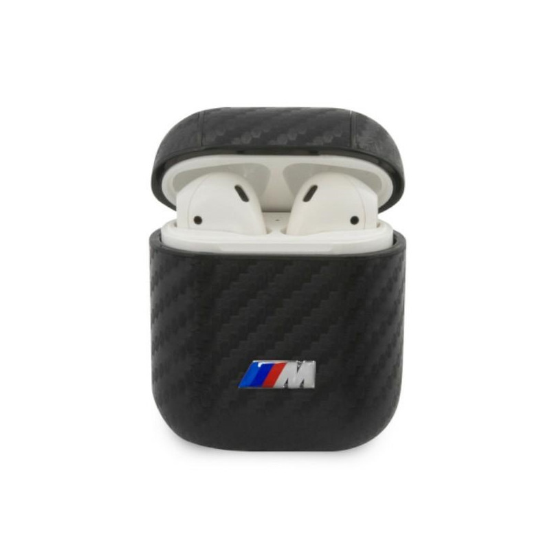 BMW PU Carbon M Collection pouzdro na AirPods 1 / 2 cover - černé
