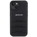Kryt AMG Leather Debossed Lines iPhone 15 Plus – černá