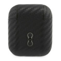 BMW PU Carbon M Collection pouzdro na AirPods 1 / 2 cover - černé