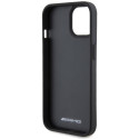Kryt AMG Leather Debossed Lines iPhone 15 Plus – černá