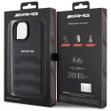 Kryt AMG Leather Debossed Lines iPhone 15 Plus – černá