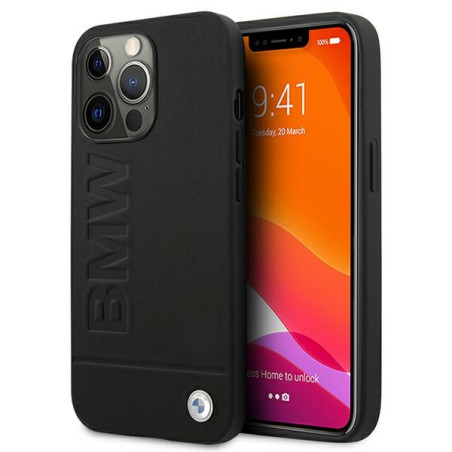 BMW pouzdro Signature Logo Imprint pro iPhone 13 Pro Max – černé