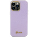 Kryt Guess Glitter Glossy Script iPhone 15 Pro lilac