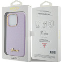 Kryt Guess Glitter Glossy Script iPhone 15 Pro lilac