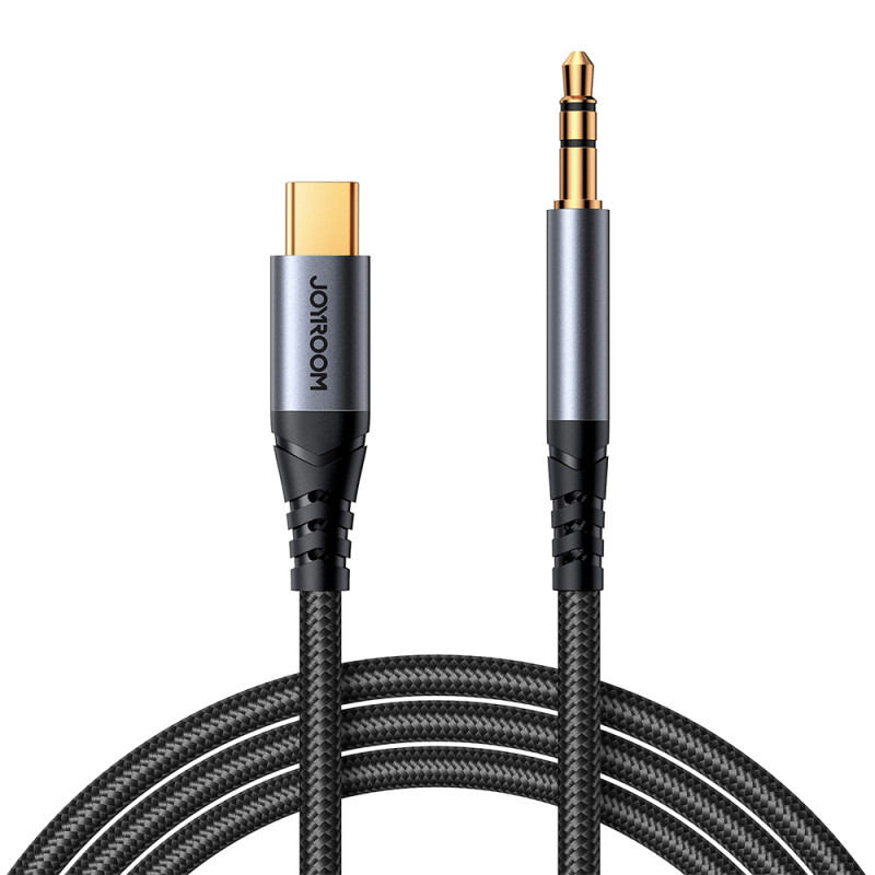Kabel Joyroom Audio Transfer Series SY-A07 mini jack 3,5 mm / USB-C 1,2 m - černý