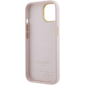 Kryt Guess Silicone Script pro iPhone 15 - růžová