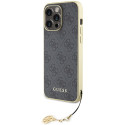 Kryt Guess 4G CHARMS COLLECTION pro iPhone 15 Pro Max - šedý