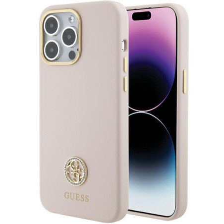 Kryt Guess 4G pro iPhone 15 Pro Max – růžová
