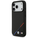 BMW MagSafe pouzdro M Carbon Tricolor Line pro iPhone 17 Pro – černé