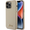 Kryt Guess GLITTER GLOSSY SCRIPT iPhone 15 Pro Max - zlatý