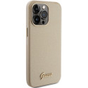 Kryt Guess GLITTER GLOSSY SCRIPT iPhone 15 Pro Max - zlatý
