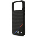 BMW pouzdro M Carbon Tricolor Line MagSafe pro iPhone 17 Pro Max – černé