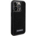 Kryt Karl Lagerfeld Rhinestone Logo Metal Plate pro iPhone 15 Pro - č