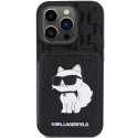 Kryt Karl Lagerfeld Choupette pro iPhone 15 Pro černý