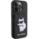 Kryt Karl Lagerfeld Choupette pro iPhone 15 Pro černý
