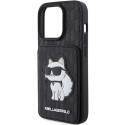 Kryt Karl Lagerfeld Choupette pro iPhone 15 Pro černý