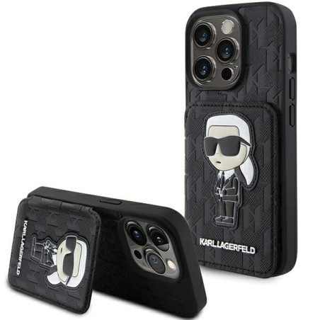 Kryt Karl Lagerfeld IKONIK pro iPhone 15 Pro - černý