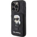 Kryt Karl Lagerfeld IKONIK pro iPhone 15 Pro - černý