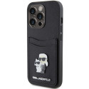 Pouzdro Karl Lagerfeld Saffiano Cardslot pro iPhone 15 Pro - černé
