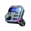 Joyroom JR-CCB01 48W 2x USB-A USB-C FM vysílač s duálním mikrofonem - černý