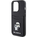 Pouzdro Karl Lagerfeld Saffiano Cardslot pro iPhone 15 Pro - černé