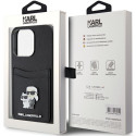 Pouzdro Karl Lagerfeld Saffiano Cardslot pro iPhone 15 Pro - černé
