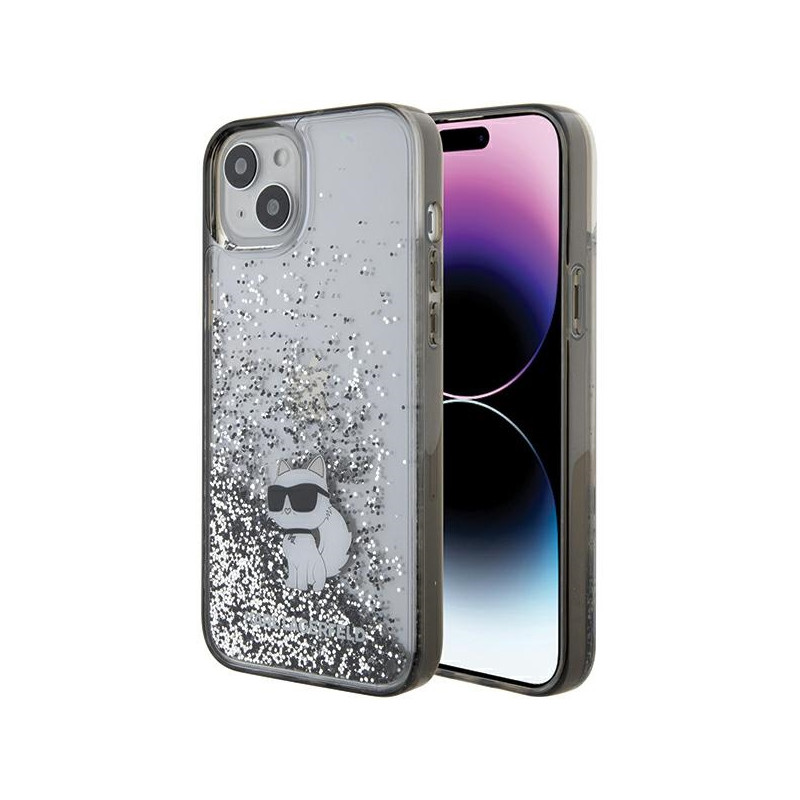 Kryt Karl Lagerfeld CHOUPETTE pro iPhone 15 Plus - transparentní