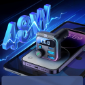 Joyroom JR-CCB01 48W 2x USB-A USB-C FM vysílač s duálním mikrofonem - černý