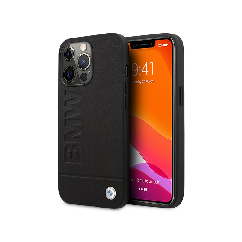 BMW pouzdro BMHMP14LSLLBK iPhone 14 Pro 6,1" černý pevné Signature Logo Imprint Magsafe