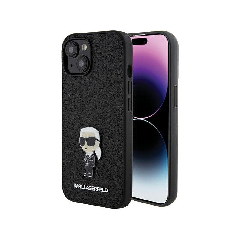 Kryt Karl Lagerfeld IKONIK pro iPhone 15 - černý