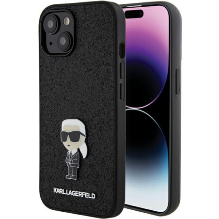Kryt Karl Lagerfeld IKONIK pro iPhone 15 - černý