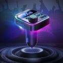 Joyroom JR-CCB01 48W 2x USB-A USB-C FM vysílač s duálním mikrofonem - černý