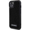 Kryt Karl Lagerfeld Rhinestone Logo pro iPhone 15 – černý