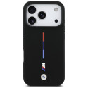 BMW pouzdro M Silicon Tricolor Line MagSafe pro iPhone 17 Pro – černé