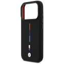 BMW pouzdro M Silicon Tricolor Line MagSafe pro iPhone 17 Pro – černé