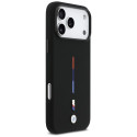 BMW silikonové pouzdro M Silicon Tricolor Line MagSafe pro iPhone 17 Pro Max – černé