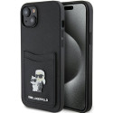 Pouzdro Karl Lagerfeld SAFFIANO CARDSLOT iPhone 15 - černé