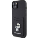 Pouzdro Karl Lagerfeld SAFFIANO CARDSLOT iPhone 15 - černé