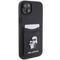 Pouzdro Karl Lagerfeld SAFFIANO CARDSLOT iPhone 15 - černé
