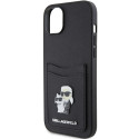 Pouzdro Karl Lagerfeld SAFFIANO CARDSLOT iPhone 15 - černé