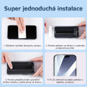 JOYROOM JR-DH09 Ochranné sklo s odstraňovačem prachu 2.5D FULL-COVER 0.33mm pro iPhone 14, montážní rámeček