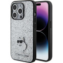 Kryt Karl Lagerfeld CHOUPETTE pro iPhone 15 Pro Max - stříbrná