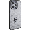 Kryt Karl Lagerfeld CHOUPETTE pro iPhone 15 Pro Max - stříbrná