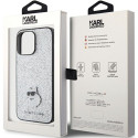 Kryt Karl Lagerfeld CHOUPETTE pro iPhone 15 Pro Max - stříbrná