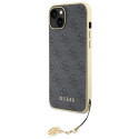 Kryt Guess 4G CHARMS COLLECTION iPhone 15 Plus - šedá