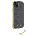 Kryt Guess 4G CHARMS COLLECTION iPhone 15 Plus - šedá